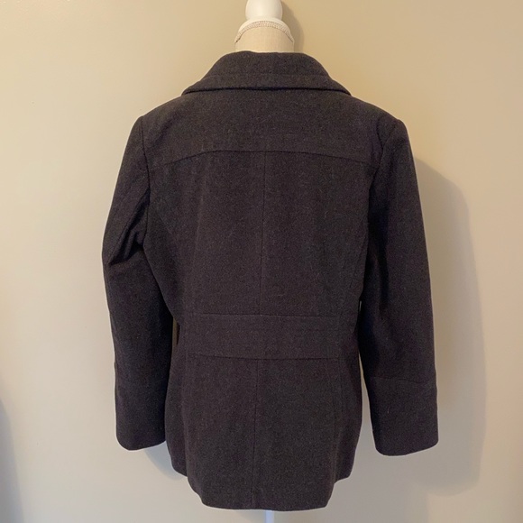 Croft & Barrow Black Double-Breasted Wool Pea Coat - Picture 10 of 10